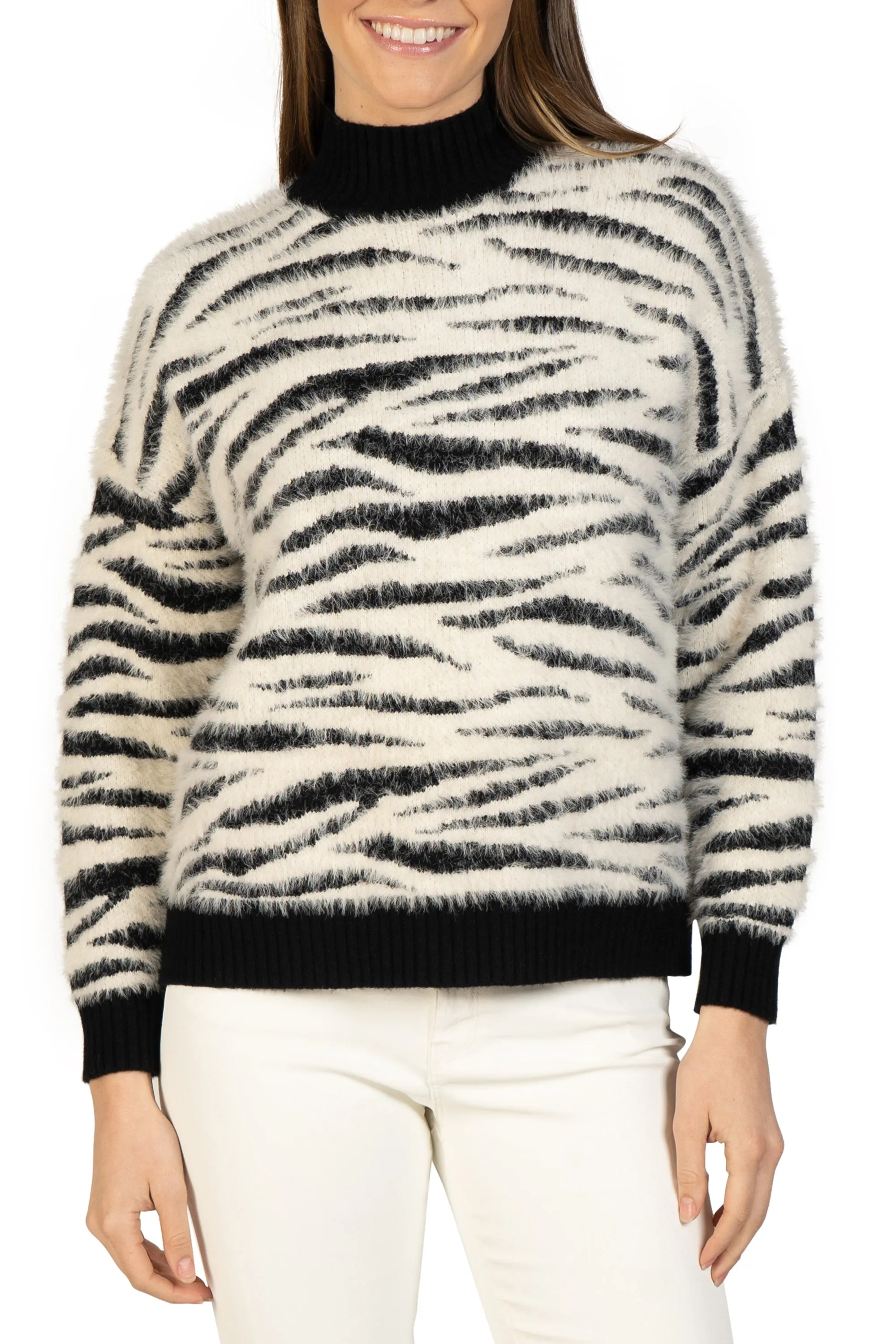 Zebra Fuzzy Pullover